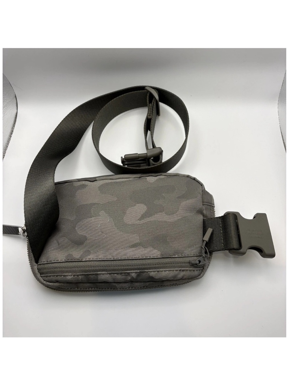 lululemon Gray Green Camouflage Sling Belt Bag